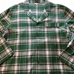 NWOT Eberjey Green and White Plaid pajama top